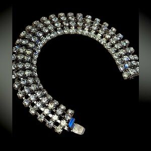 Elegant Silver Rhinestone Bracelet
